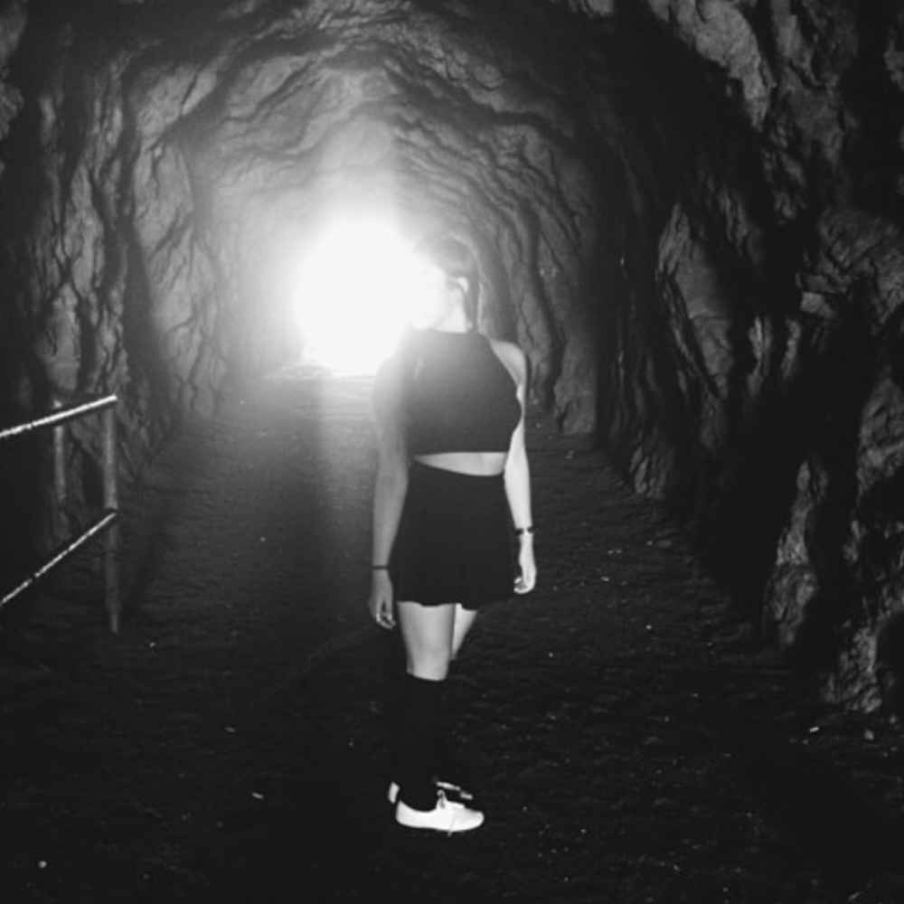 Black turtle neck tank/croptop in Women